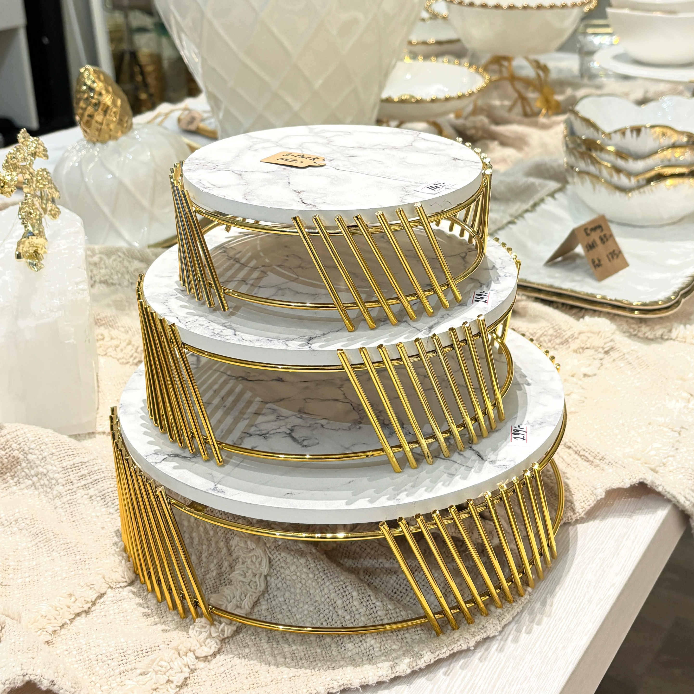 Nelly Striped Cake Stand
