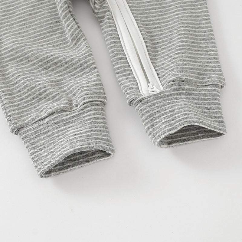 Onesie JUNO with Cuffs in Organic Cotton – Striped Design