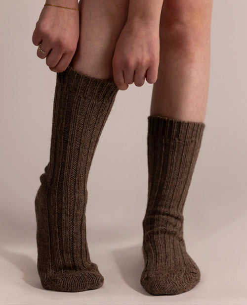 Alpaca light striped Socks by AMO & Oak | Thick | Unisex