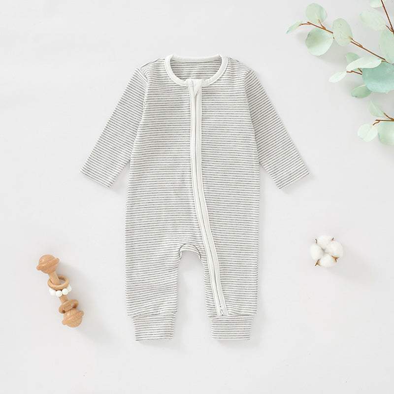 Onesie JUNO with Cuffs in Organic Cotton – Striped Design