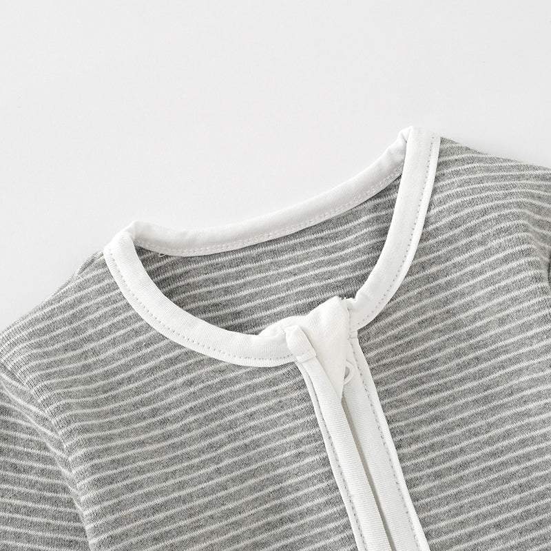 Onesie JUNO with Cuffs in Organic Cotton – Striped Design