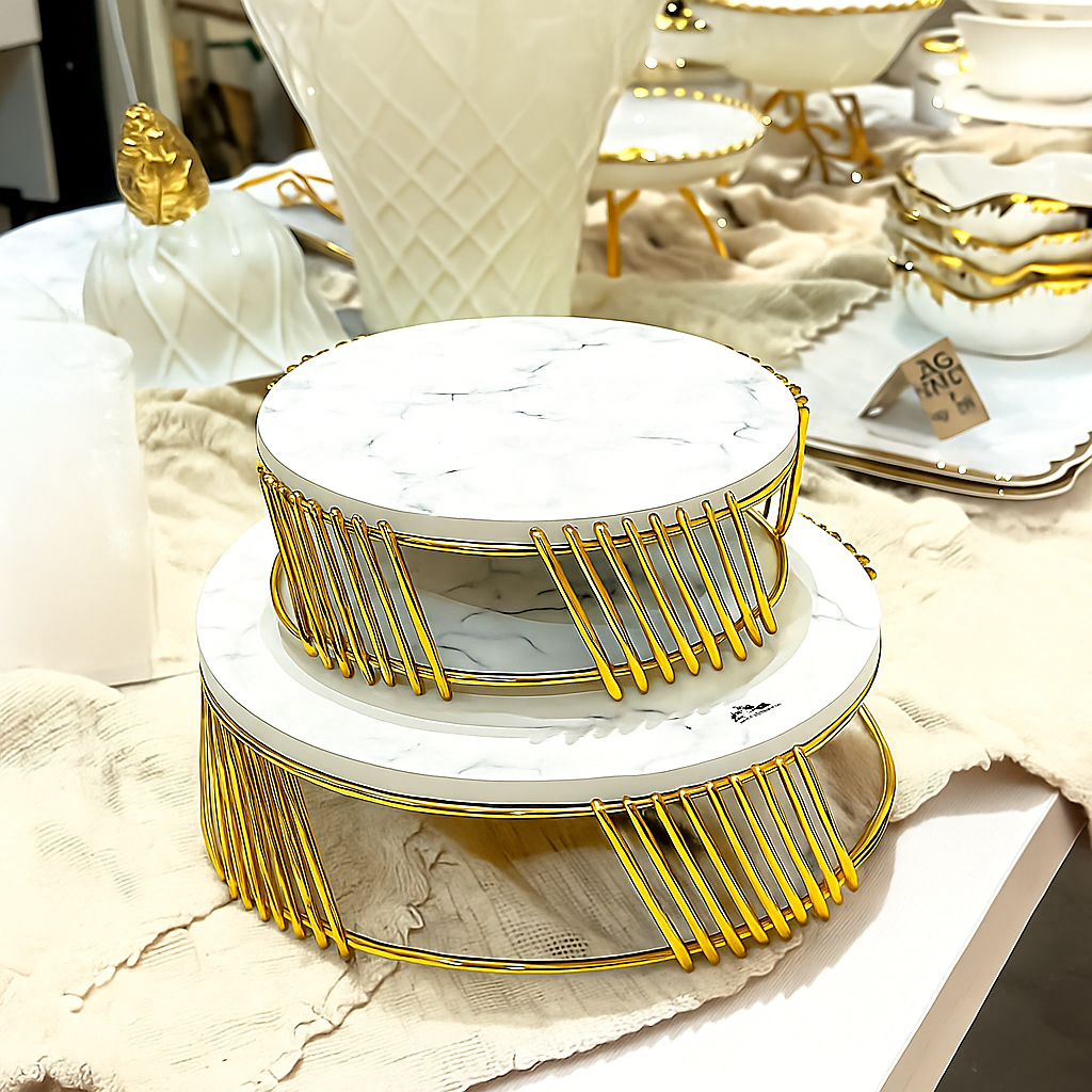 Nelly Striped Cake Stand