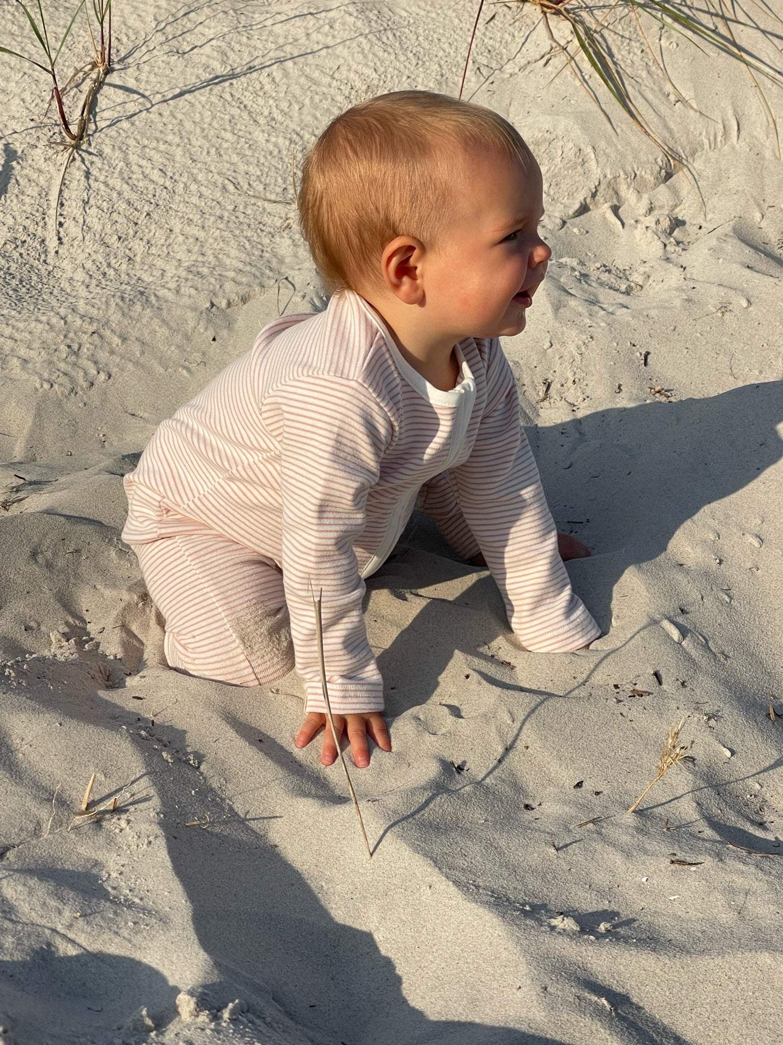 Onesie JUNO with Cuffs in Organic Cotton – Striped Design