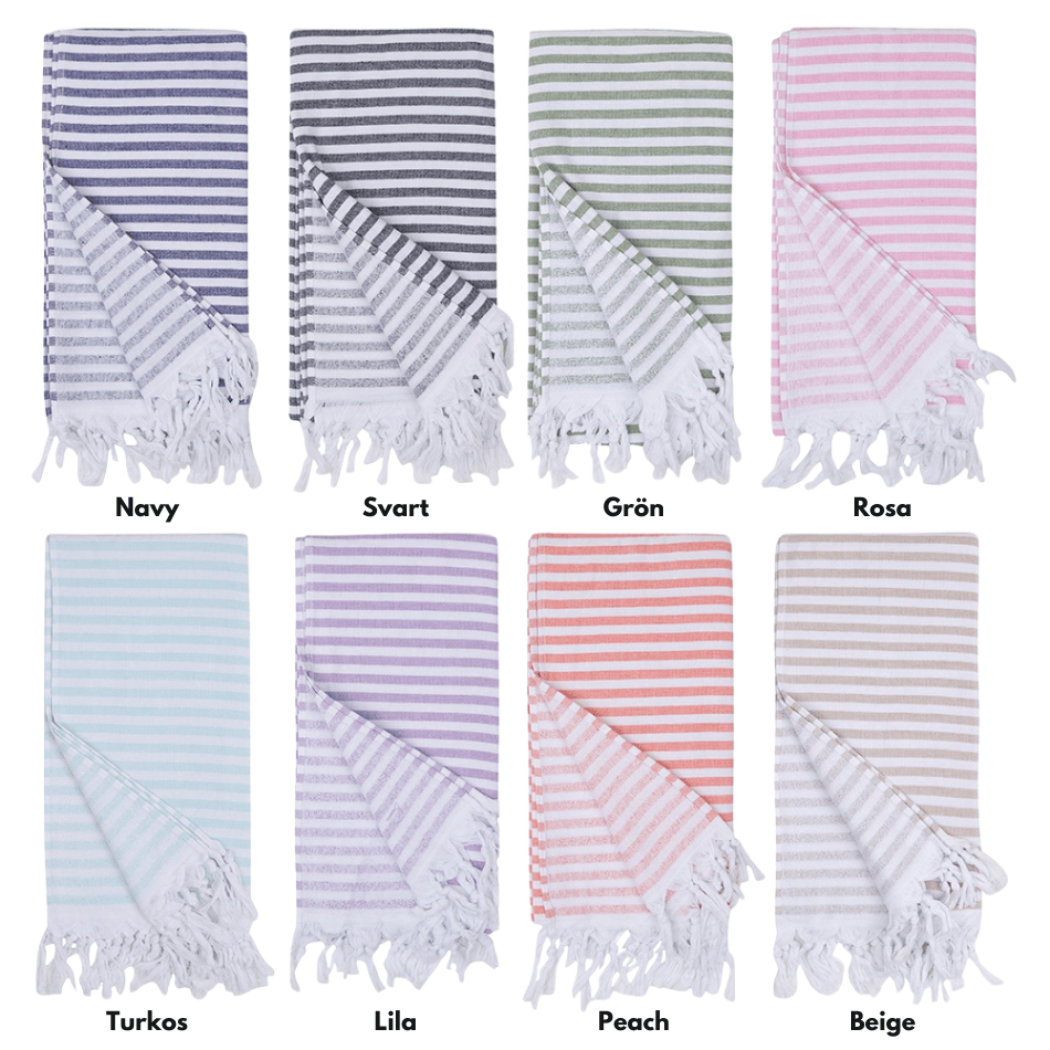 Scandi Striped Semi-Terry Towel