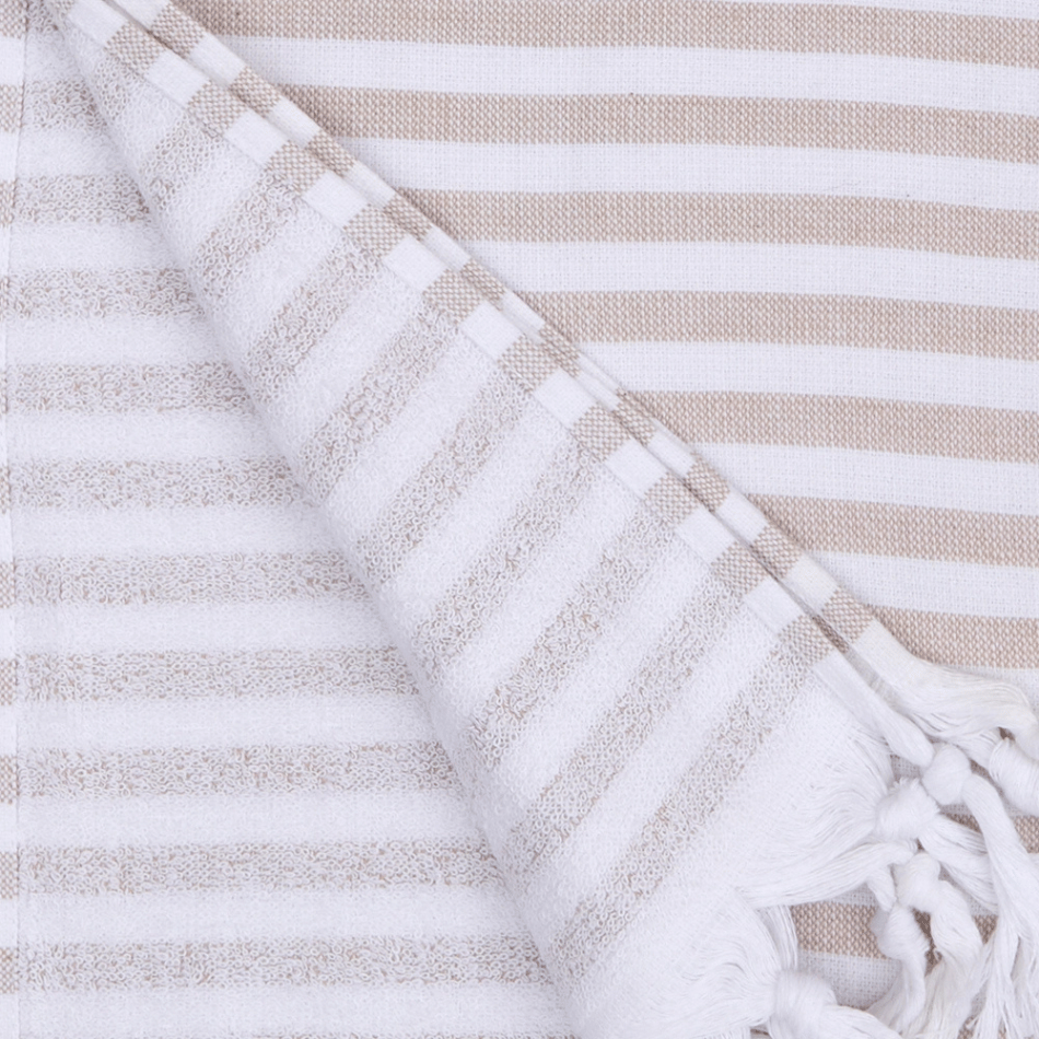 Scandi Striped Semi-Terry Towel