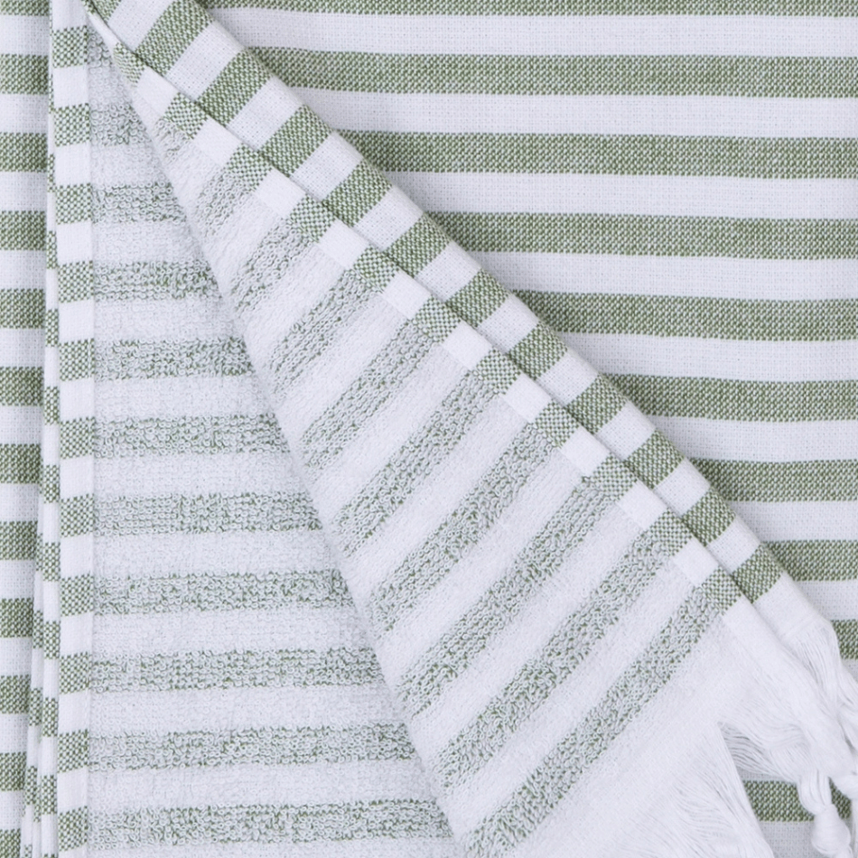 Scandi Striped Semi-Terry Towel
