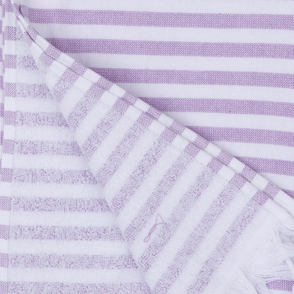 Scandi Striped Semi-Terry Towel