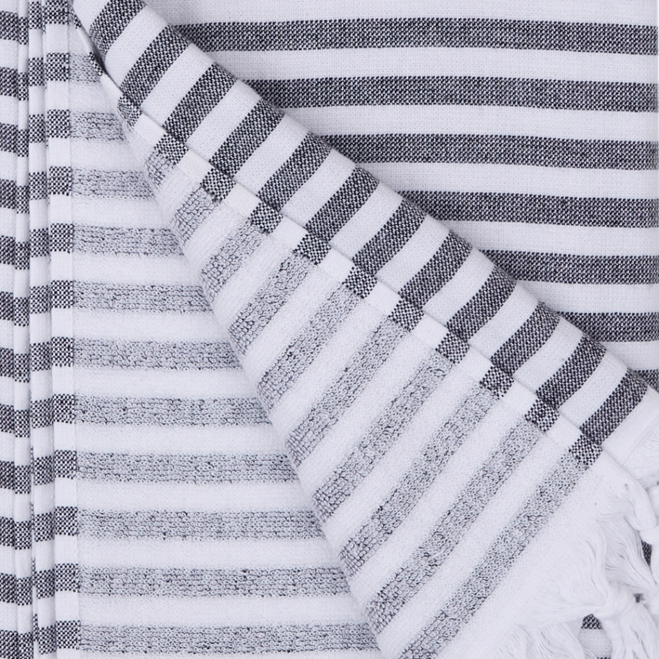 Scandi Striped Semi-Terry Towel