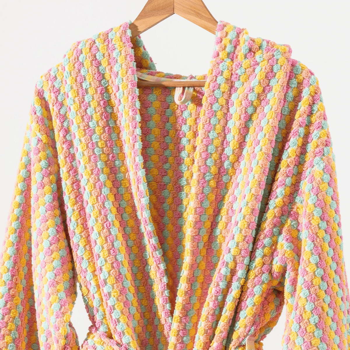 Multicolored Striped Bathrobe – Pom Pom