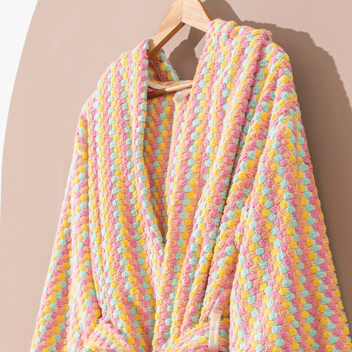 Multicolored Striped Bathrobe – Pom Pom