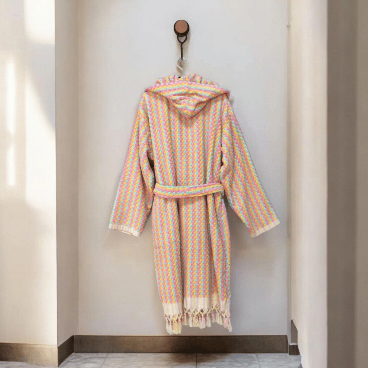 Multicolored Striped Bathrobe – Pom Pom
