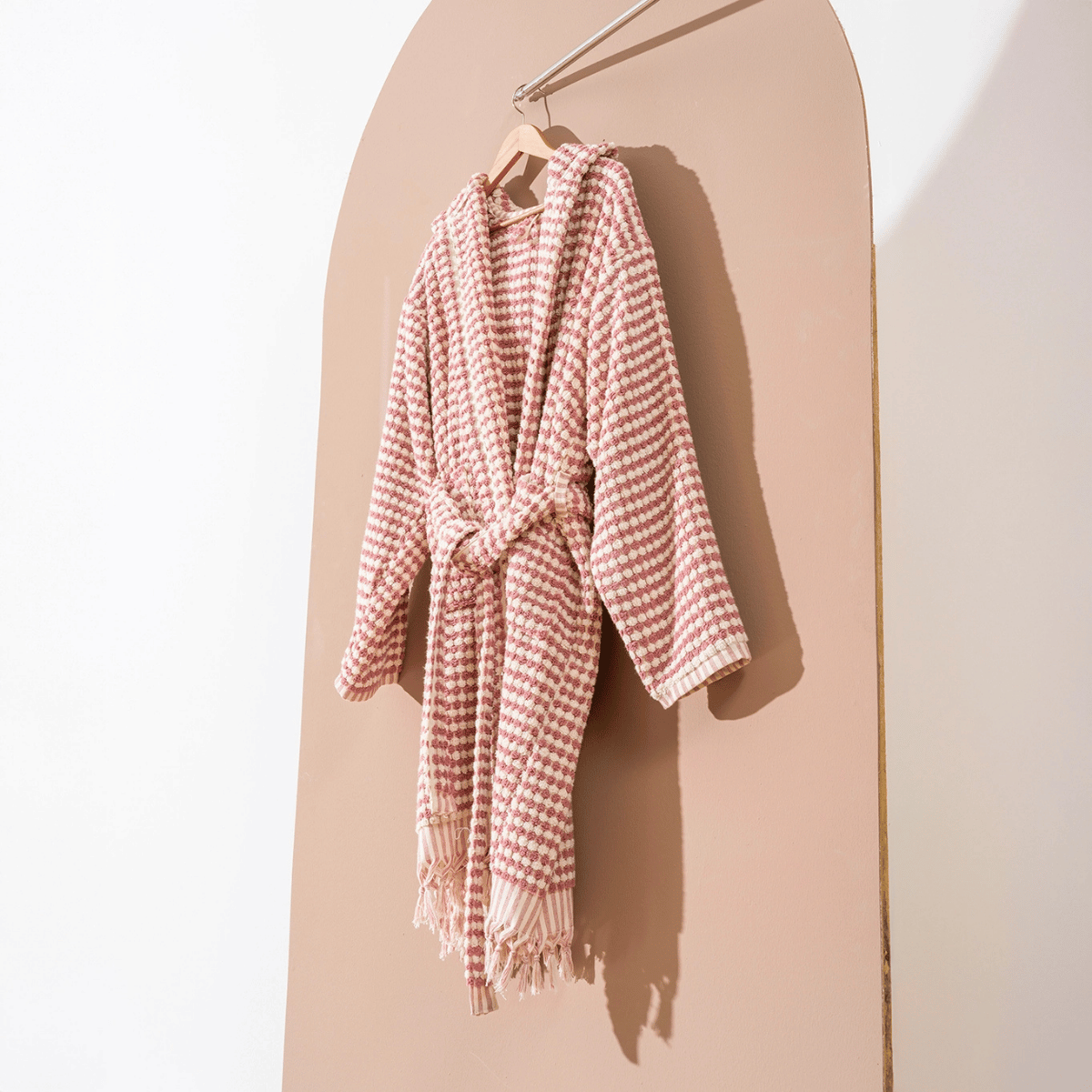 Pink Striped Bathrobe – Pom Pom