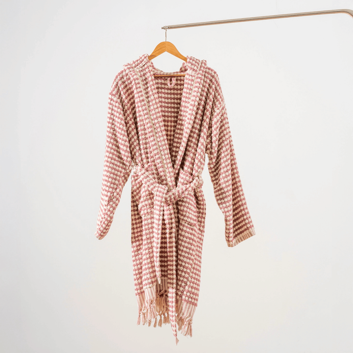 Pink Striped Bathrobe – Pom Pom