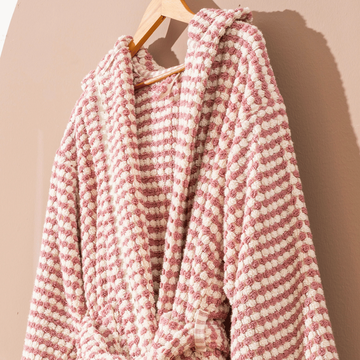 Pink Striped Bathrobe – Pom Pom